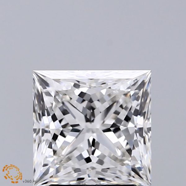 2.60 Carat Princess Cut Lab-Created Diamond For Sale