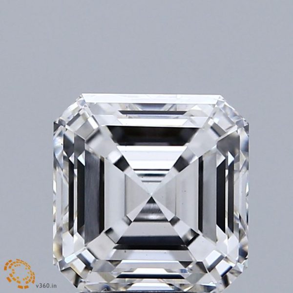 2.66 Carat Asscher Cut Lab-Created Diamond For Sale