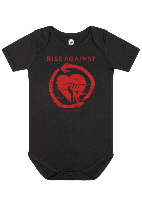 Rise Against - Red Heartfist Babygrow - Bodysuit Supply