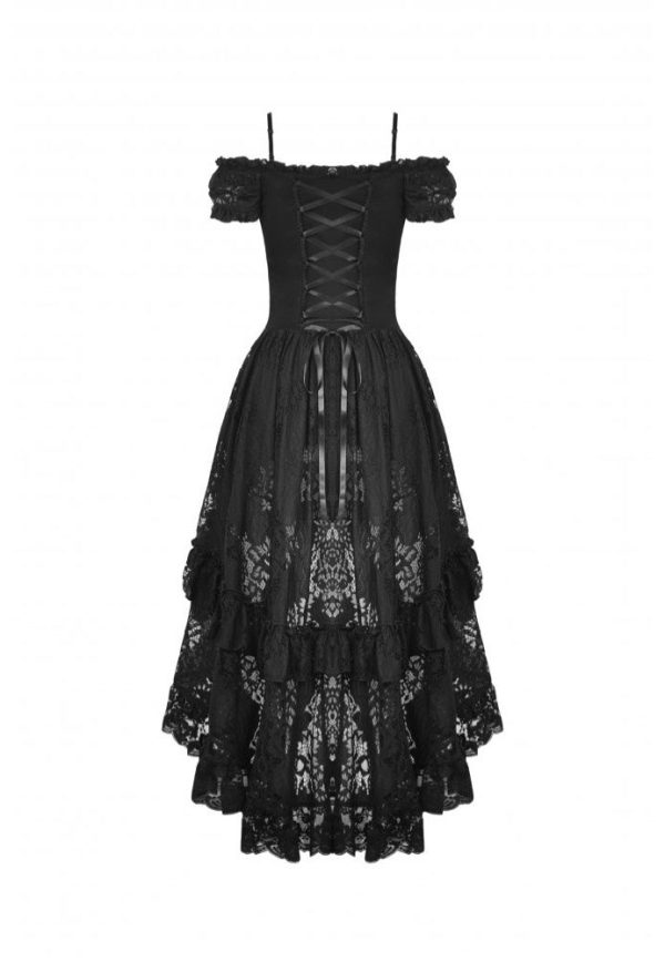 Dark in Love - Gothic Elegant Lady Lace Dovetail - Dress For Cheap