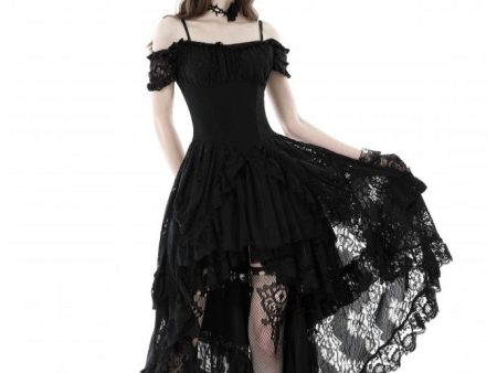 Dark in Love - Gothic Elegant Lady Lace Dovetail - Dress For Cheap