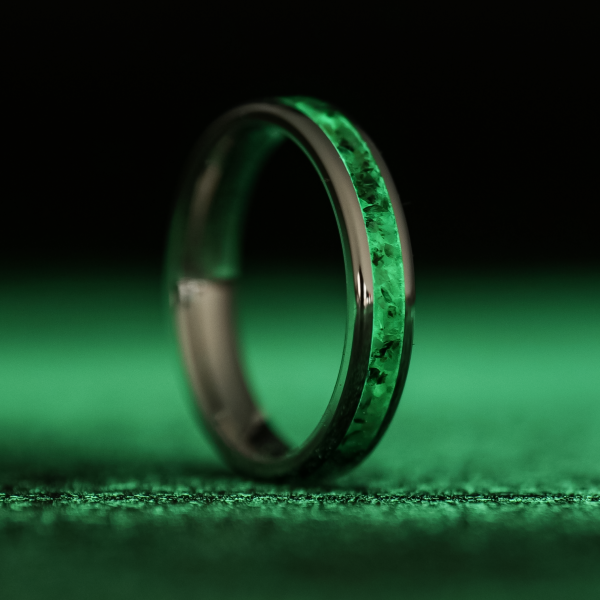 Emerald Glowstone Stackable Ring For Sale