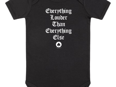 Motörhead - Everything Louder… Babygrow Black White - Bodysuit Fashion