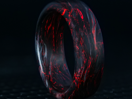 Red Burl Carbon Fiber Ring Cheap