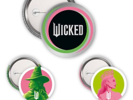 Wicked - Elphaba & Glinda Badge Pack - Button For Cheap