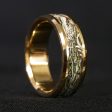 Solid Gold and Shredded Cash Glowstone Ring For Cheap