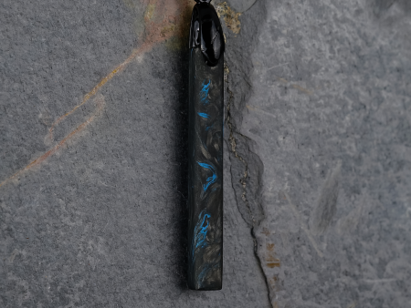 Blue Burl Carbon Fiber Bar Pendant Online now