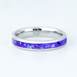 Lavender Opal Glowstone Stackable Ring on Cobalt Chrome on Sale