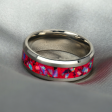 Cotton Candy Opal Glowstone Ring on Titanium Fashion