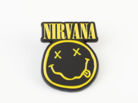 Nirvana - Logo & Happy Face Cut-Out - Pin Online Sale