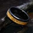 24K Gold Leaf Ring on Black Ceramic | Full Channel Online Hot Sale