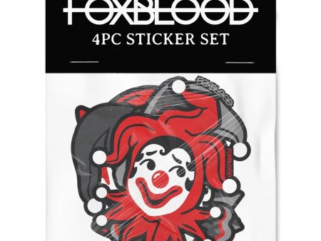 Foxblood - Clown Alley Pack Of 4 Multicoloured - Sticker Hot on Sale