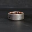 Size 9.5 Meteorite Ring with Rose Gold Liner on Sale