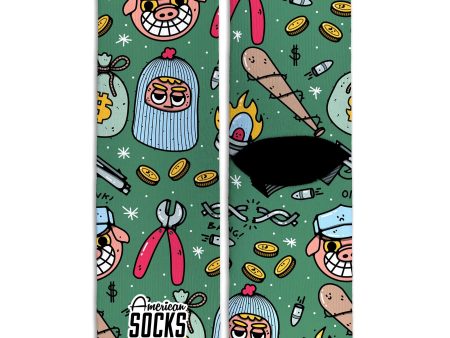 American Socks - Heist Havoc Mid High Green - Socks Online Hot Sale