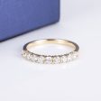 9 Stone Round Diamond Half Eternity Gold Band | 0.585 ct Online Hot Sale