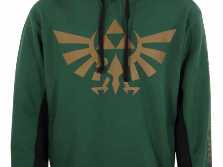 The Legend Of Zelda - Hyrule And Symbols Dark Green - Hoodie Online Sale