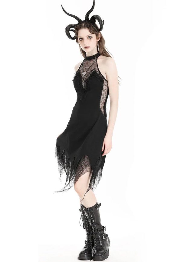 Dark In Love - Devil Sexy Net Deep V Neck Black - Dress Supply