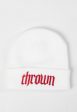 Thrown - Thrown Logo Embroidery White - Beanie Sale