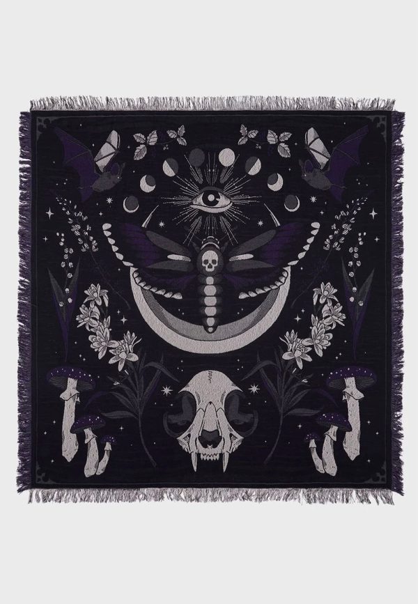 Killstar - Moonflower Woven - Blanket on Sale