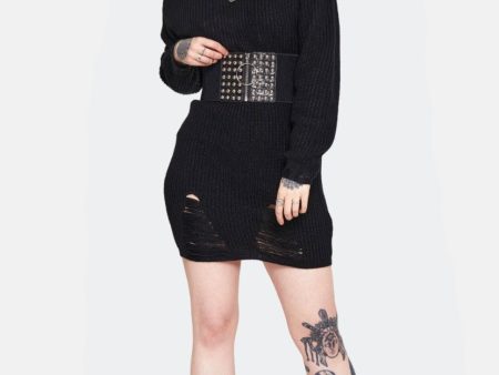 Jawbreaker - Ripped Knitted Black - Dress For Cheap