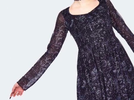 Jawbreaker - Night Forest Long Sleeve Black - Dress Online Sale