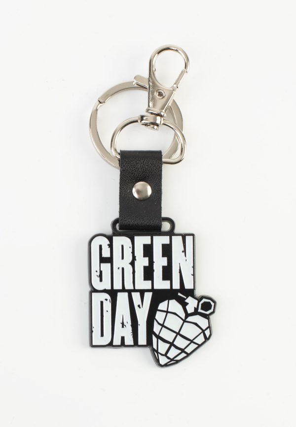 Green Day - Stacked Logo & Grenade Glow In The Dark - Keychain Sale