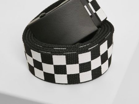 Urban Classics - Adjustable Checker Black White - Belt For Discount