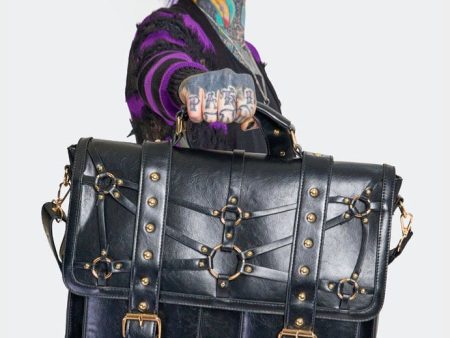 Jawbreaker - Studded Steampunk Postman Black - Bag Sale