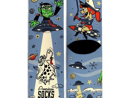 American Socks - Alien Snatch Mid High Blue - Socks Online now