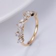 8 Stone Pear Shaped Diamond Gold Band | 0.8 ct For Cheap