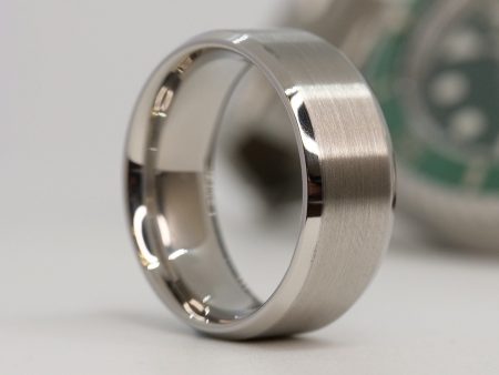 8mm Beveled 904L Stainless Steel Ring Sale