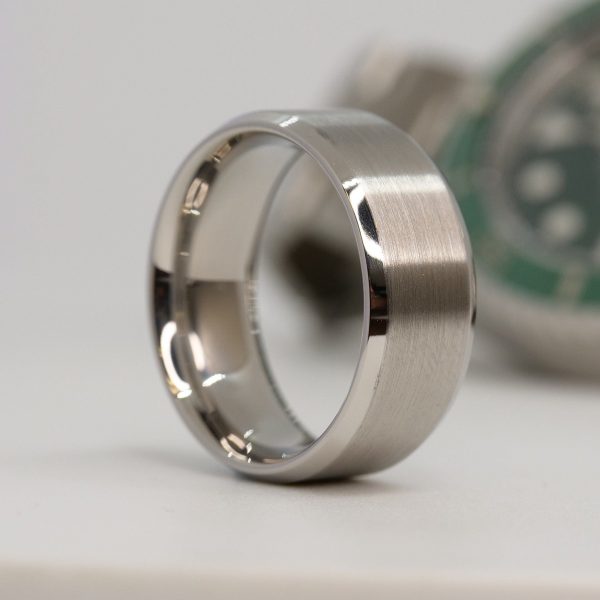 8mm Beveled 904L Stainless Steel Ring Sale