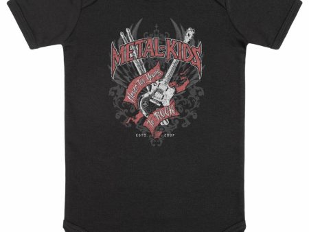 Metal Kids - Never Too Young To Rock Babygrow - Bodysuit For Cheap