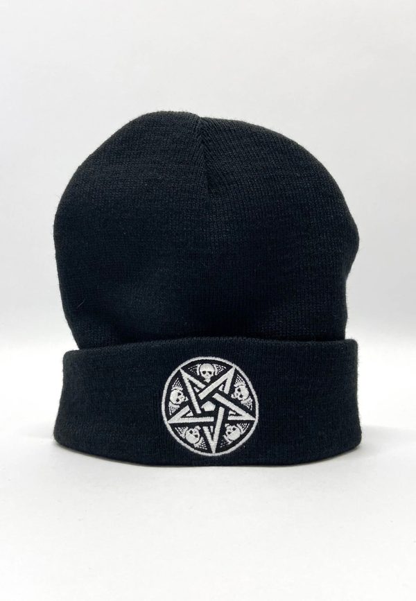 Pamela Mann - Skull Pentagram Black - Beanie Online Hot Sale