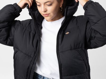 Dickies - Alatna Oversized Puffer Black - Jacket Discount