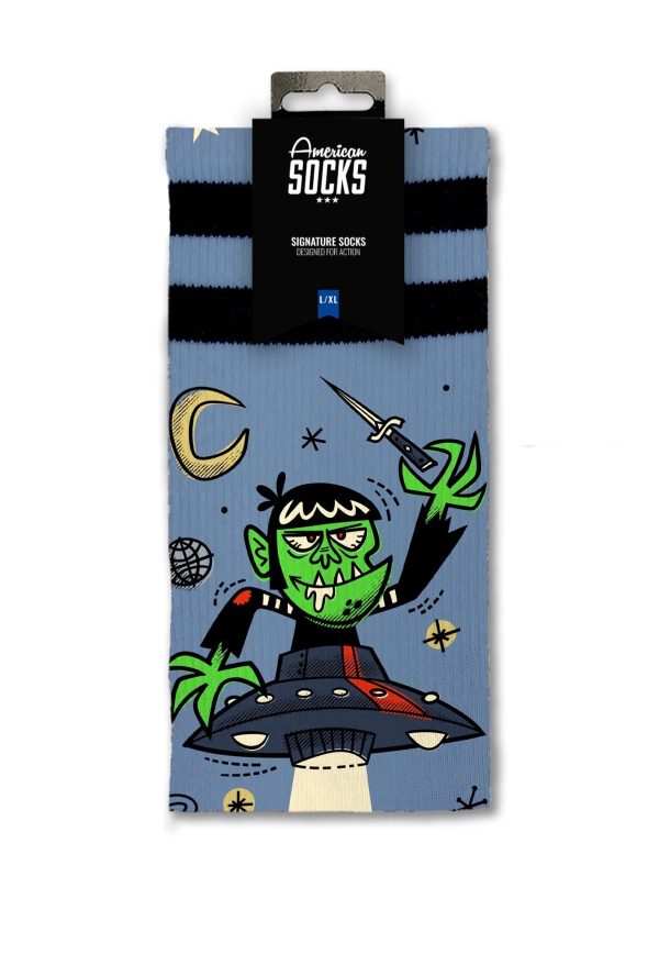 American Socks - Alien Snatch Mid High Blue - Socks Online now