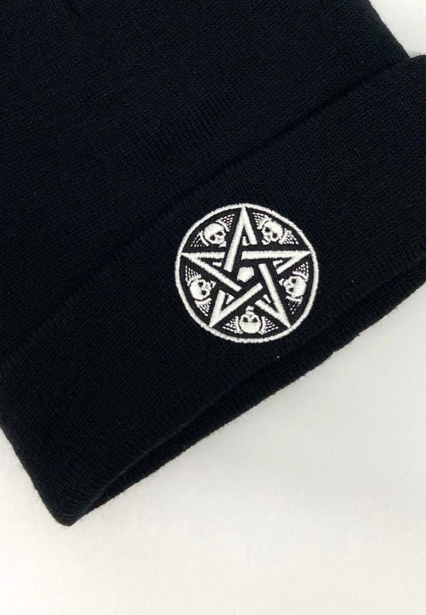 Pamela Mann - Skull Pentagram Black - Beanie Online Hot Sale