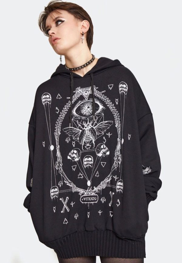 Jawbreaker - Vitriol Printed Oversized Black - Hoodie Online Sale