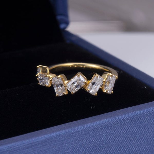 6 Stone Radiant Diamond Gold Band | 1.8 ct Online Sale