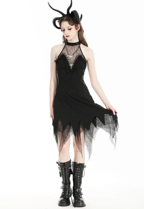 Dark In Love - Devil Sexy Net Deep V Neck Black - Dress Supply