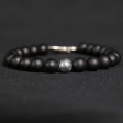 Meteorite Bracelet with Matte Black Onyx Beads Online Sale