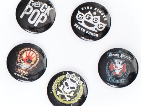 Five Finger Death Punch - 5FDP Pack Of 5 - Button Set Online Sale